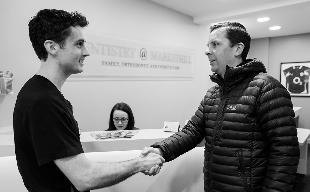 Stewart Black meeting new patient